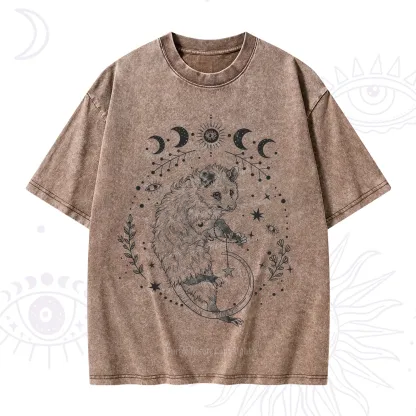 Purplehecate Lunar Magic Opossum Washed T-Shirt