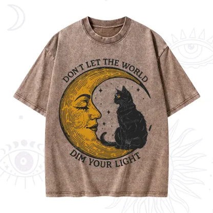 Purplehecate Don't Let The World Dim Your Light Washed T-Shirt