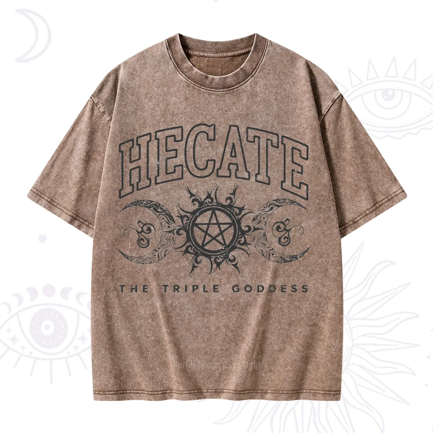 Purplehecate The Triple Goddess Hecate Washed T-Shirt