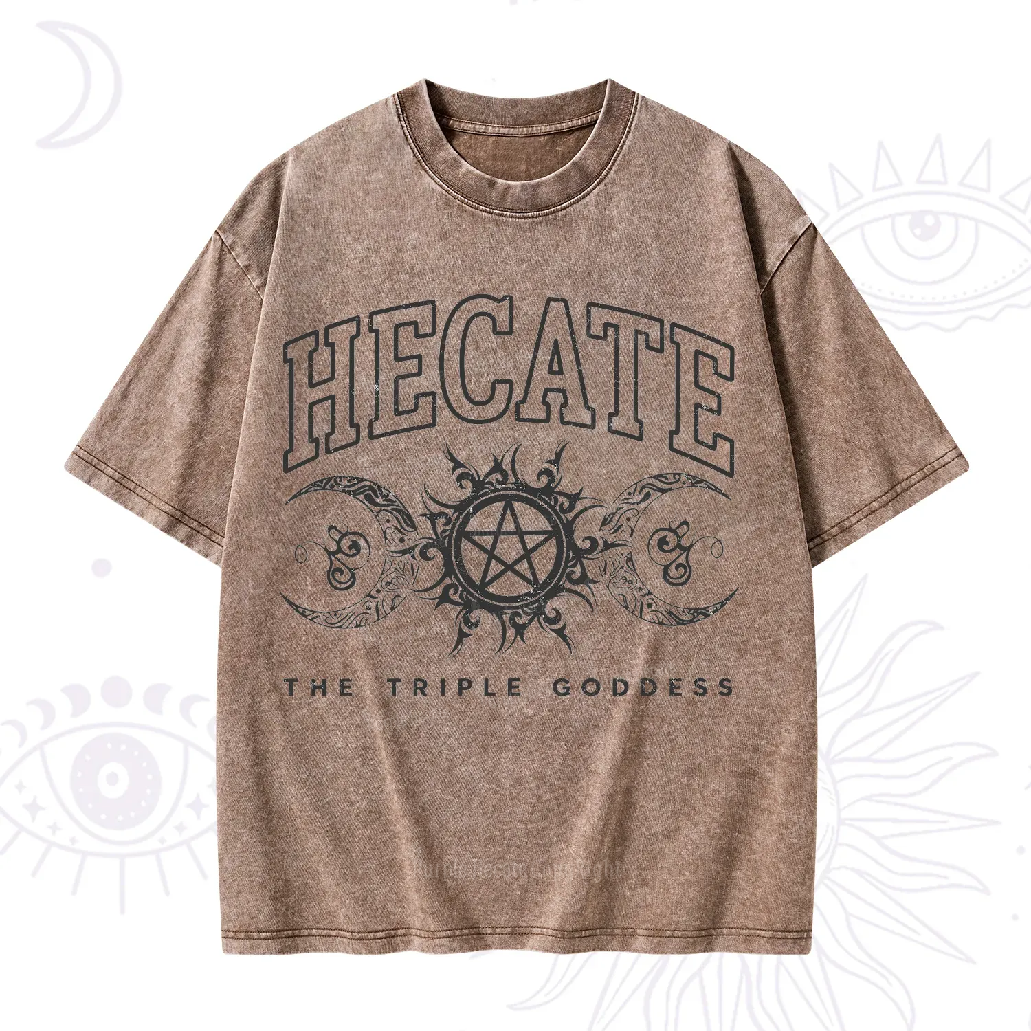 Purplehecate The Triple Goddess Hecate Washed T-Shirt