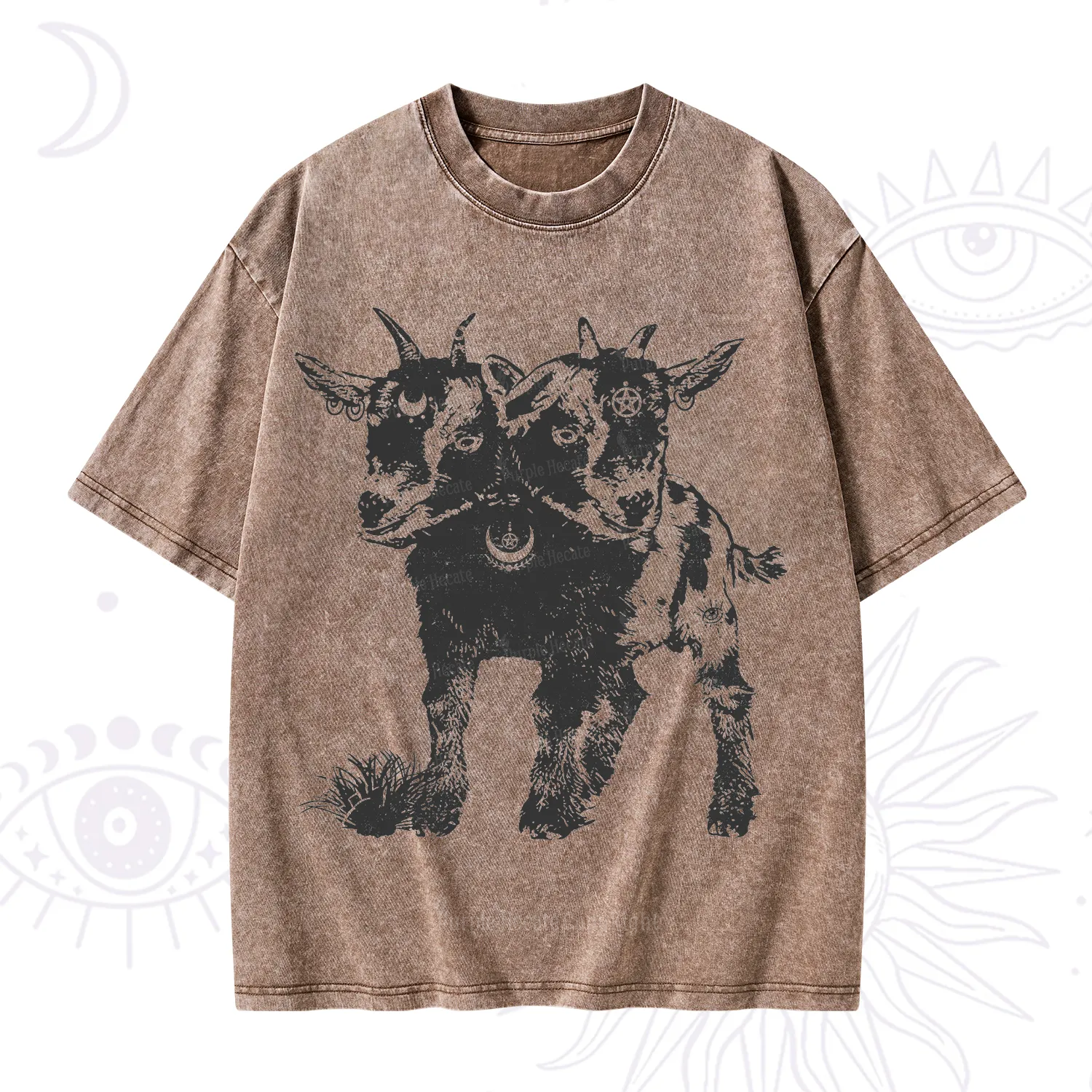 Purplehecate Two Headed Goat Washed T-Shirt