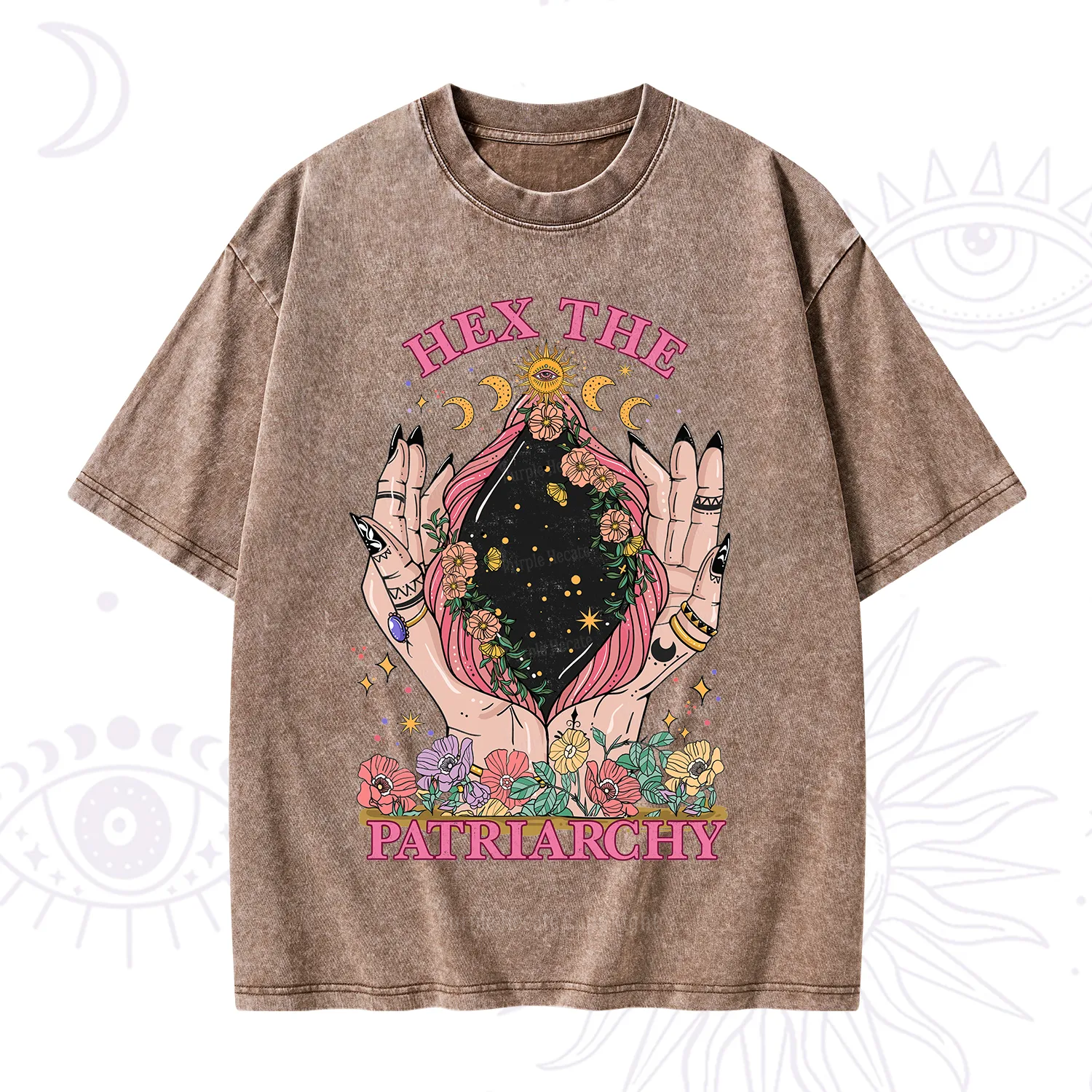 Purplehecate Hex The Patriarchy Washed T-Shirt