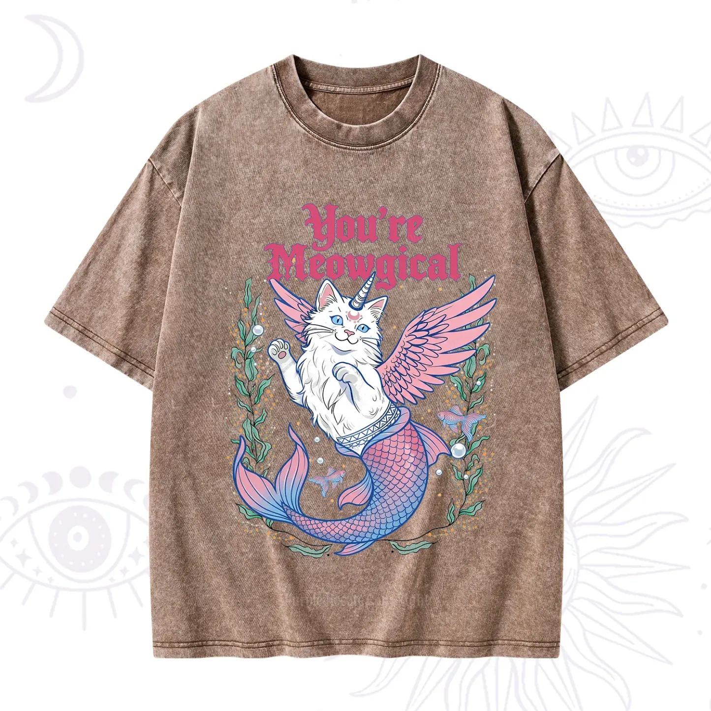 Purplehecate You're Meowgical Washed T-Shirt