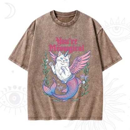 Purplehecate You're Meowgical Washed T-Shirt