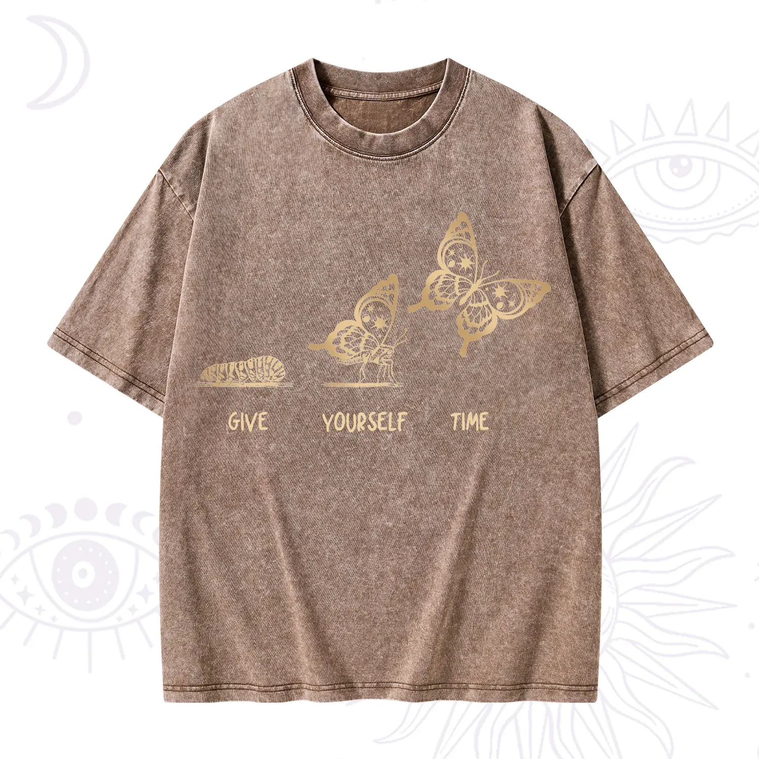 Purplehecate Give Yourself Time Butterfly Washed T-Shirt