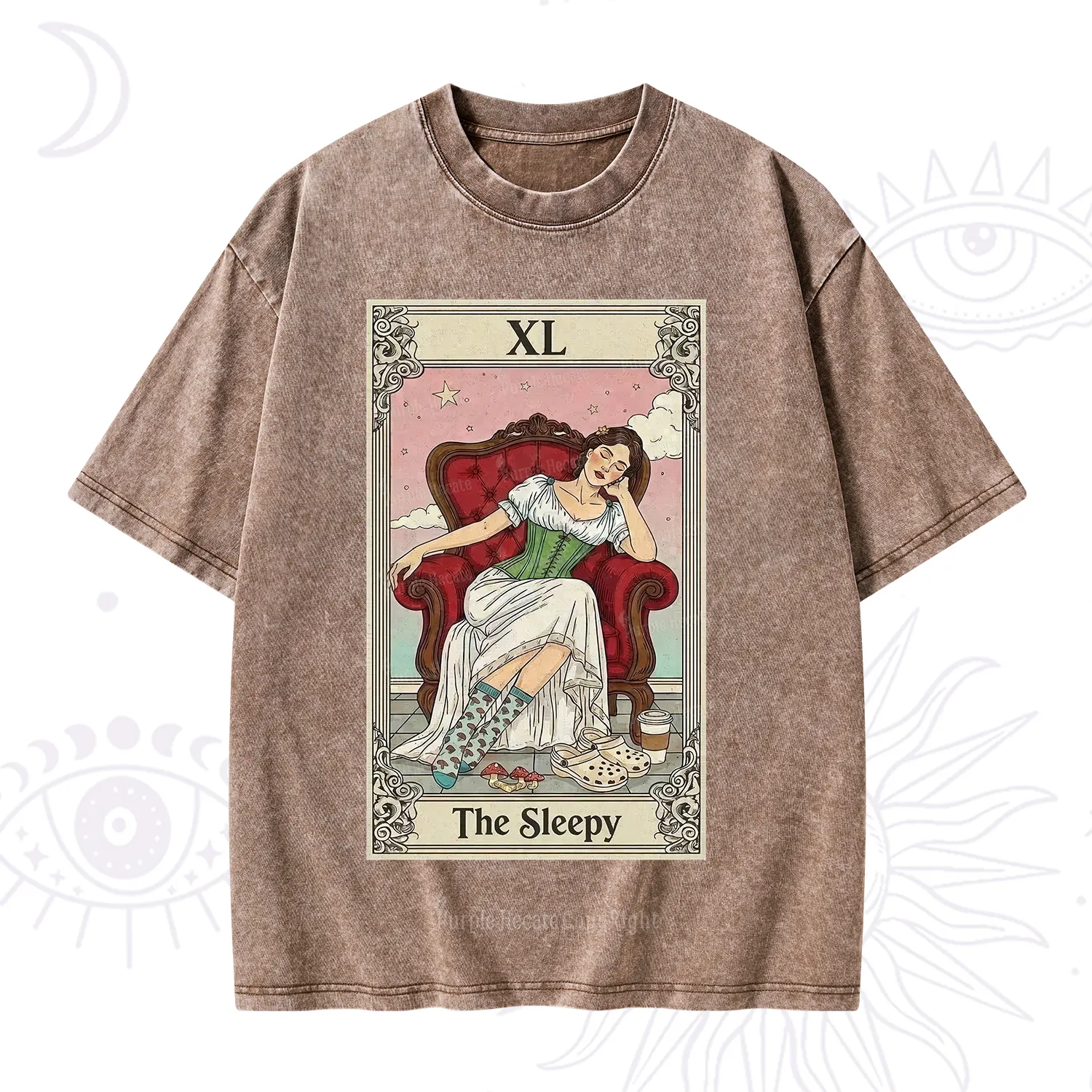 Purplehecate The Sleepy Tarot Washed T-Shirt