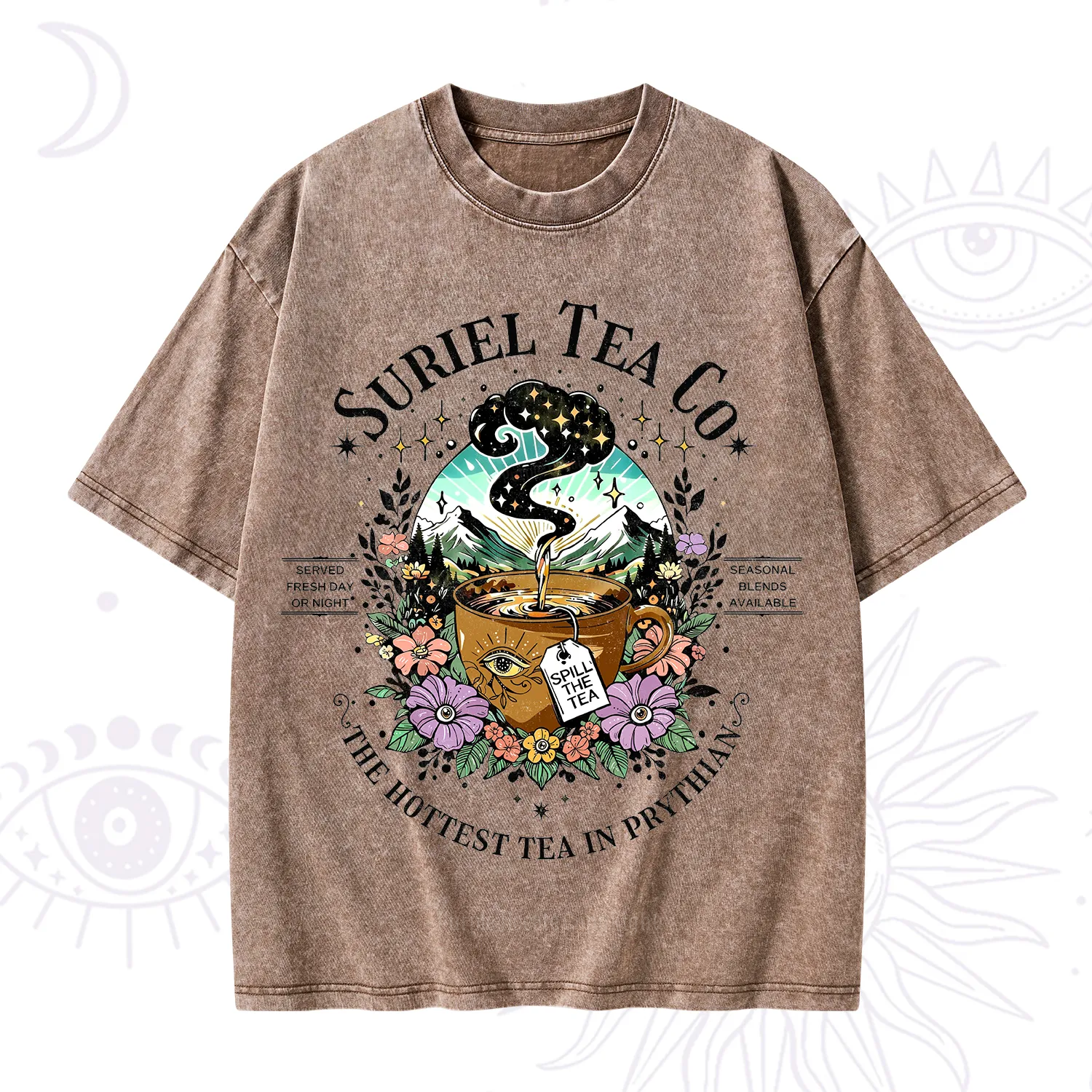 Purplehecate The Forest Tea Oracle Washed T-Shirt