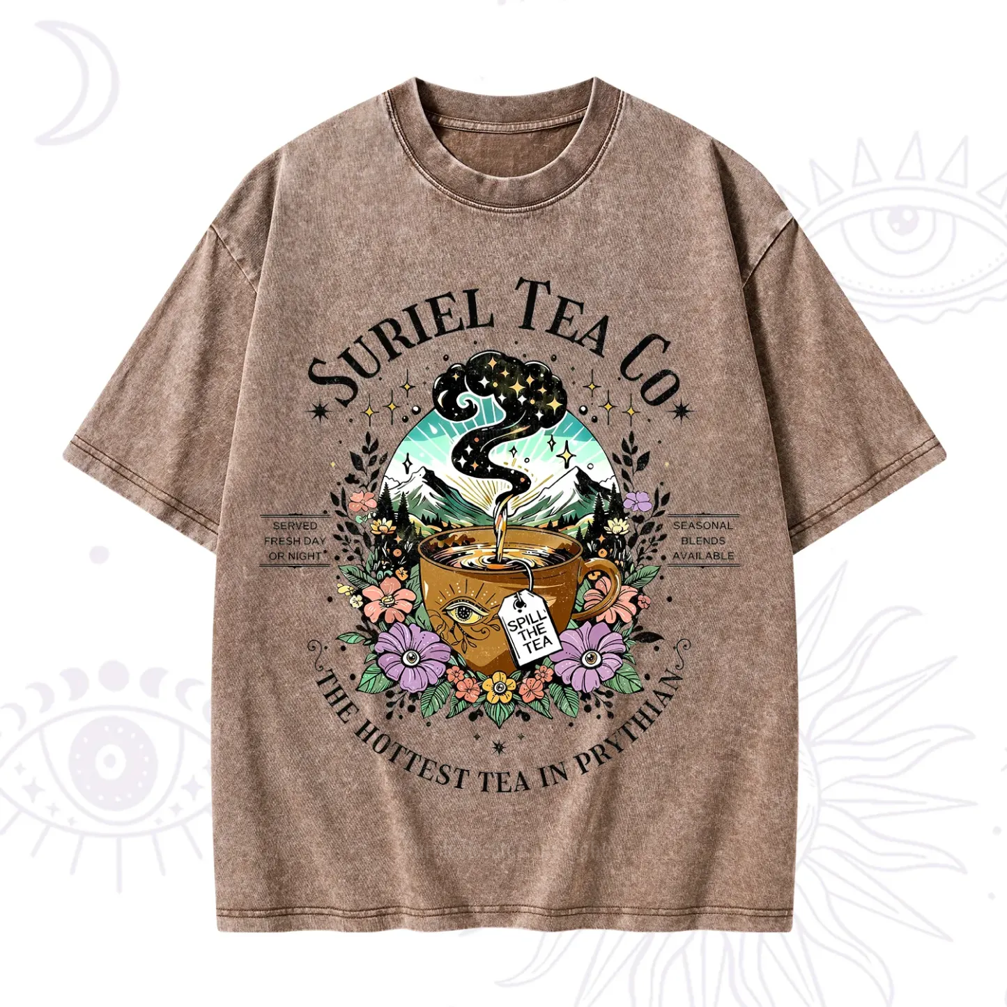 Purplehecate The Forest Tea Oracle Washed T-Shirt