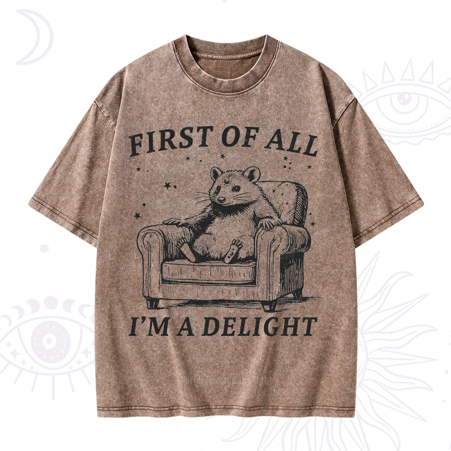 Purplehecate First Of All I'm A Delight Opossum Washed T-Shirt
