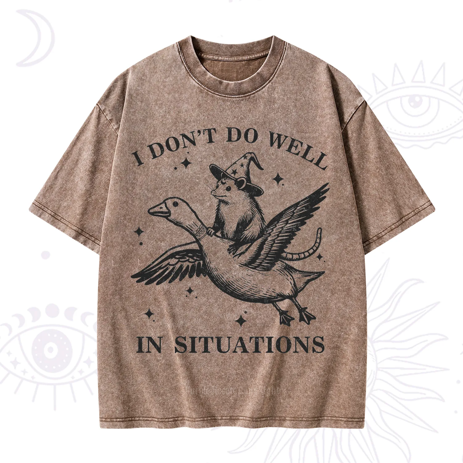Purplehecate I Don't Do Well In Situations Washed T-Shirt