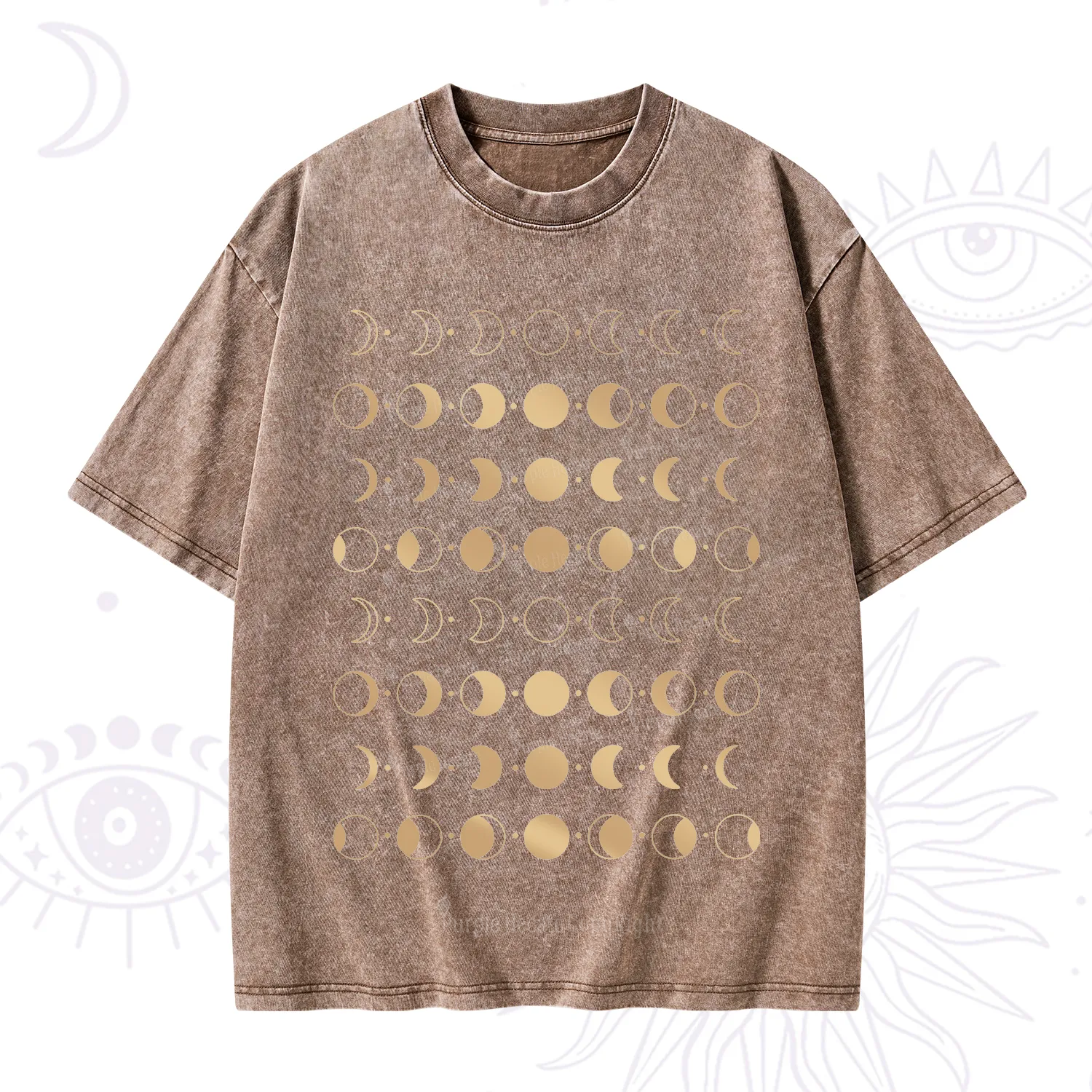 Purplehecate Phases Of Moon Washed T-Shirt