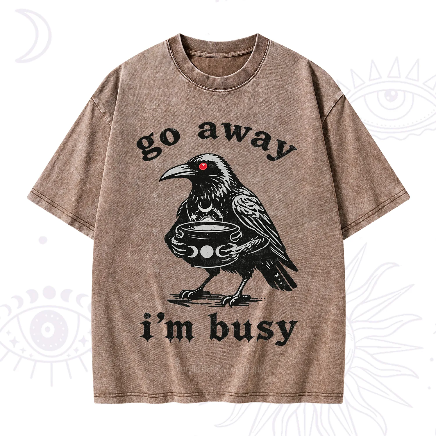 Purplehecate Go Away I'm Busy Washed T-Shirt