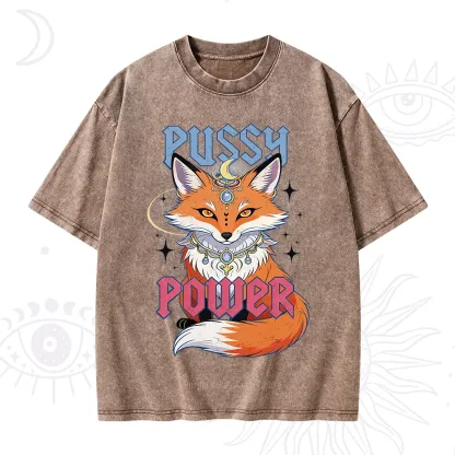 Purplehecate Pussy Power Washed T-Shirt