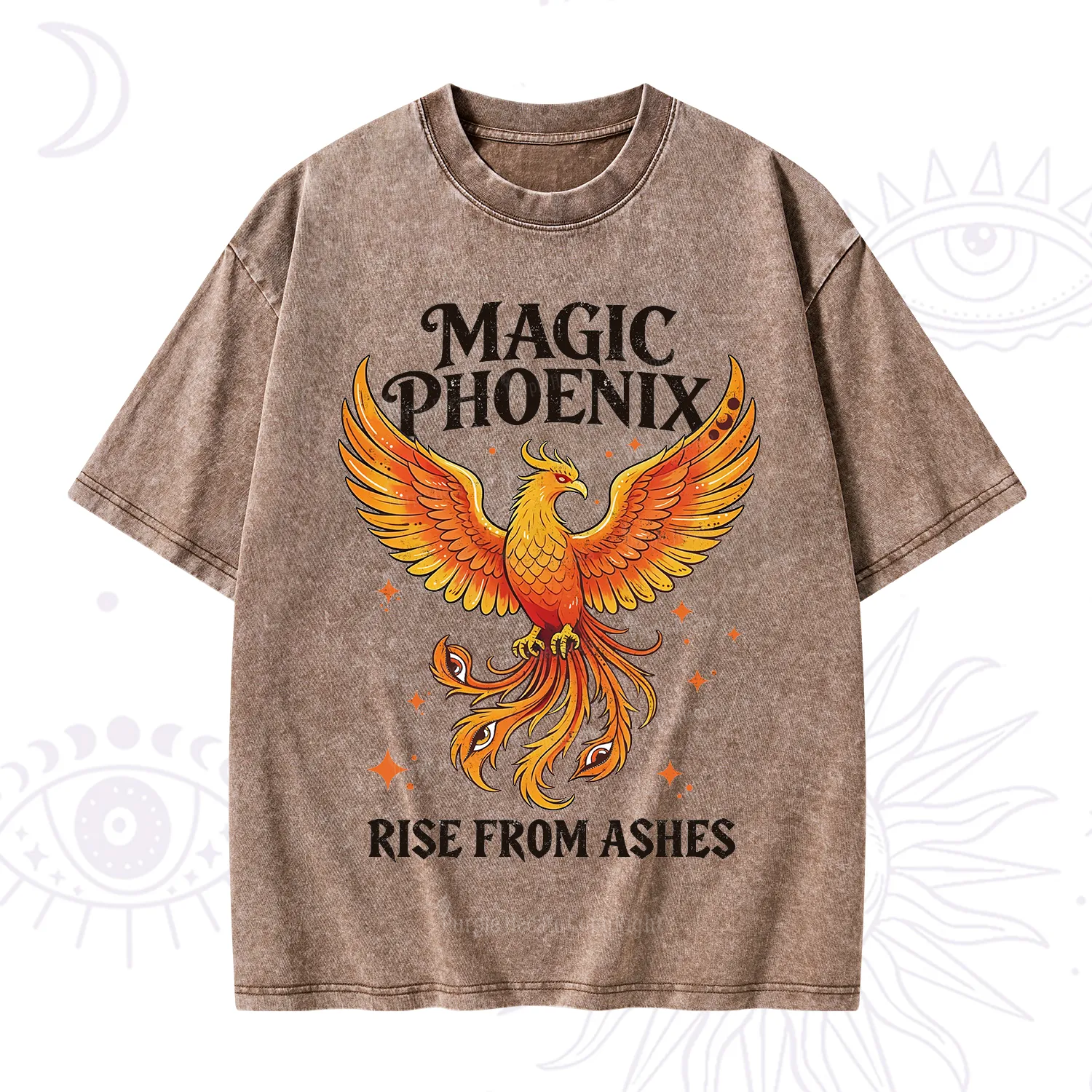 Purplehecate Magic Phoenix Rise From Ashes Washed T-Shirt