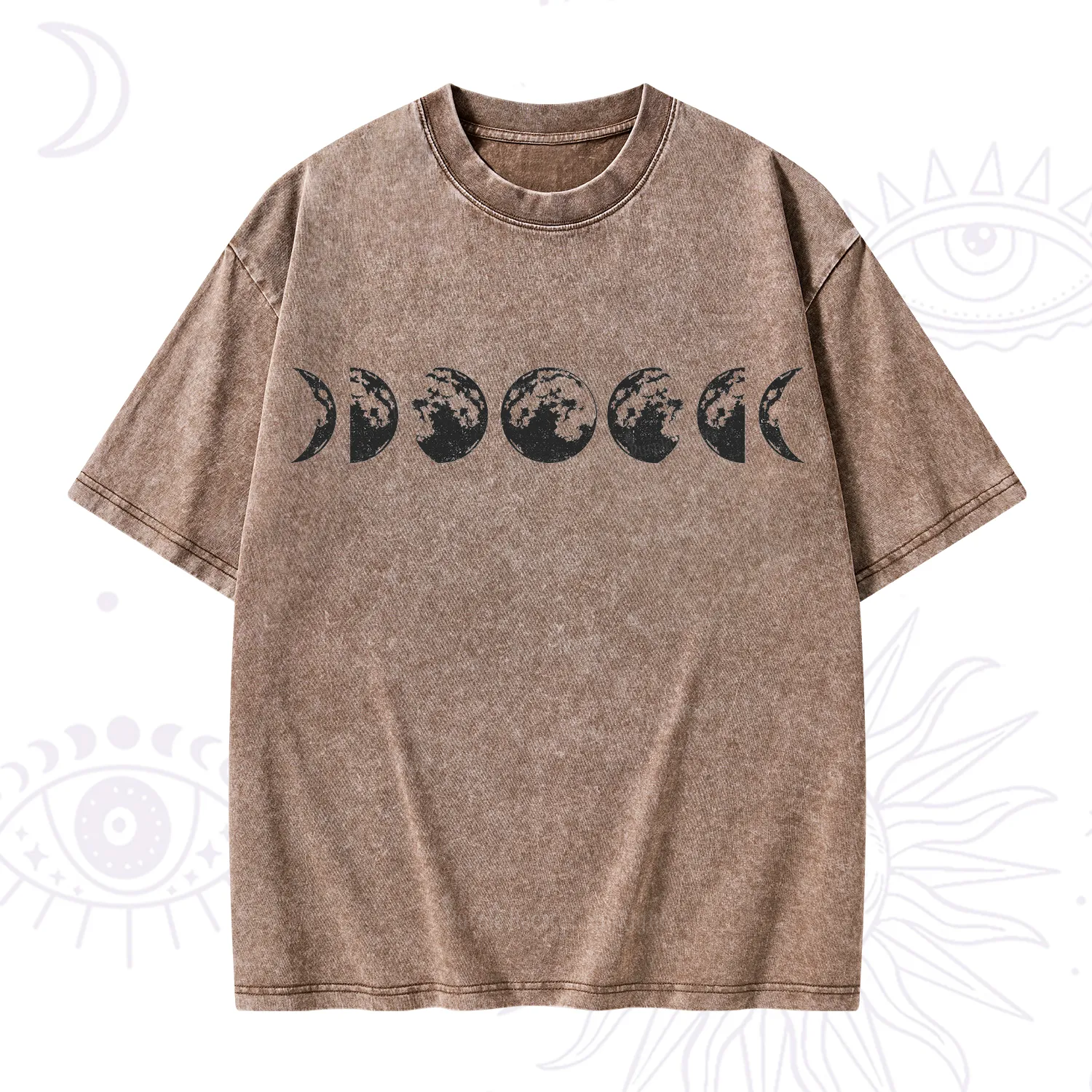 Purplehecate Moon Phases Washed T-Shirt
