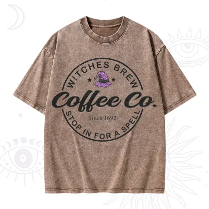 Purplehecate Witches Brew Coffee Co Washed T-Shirt
