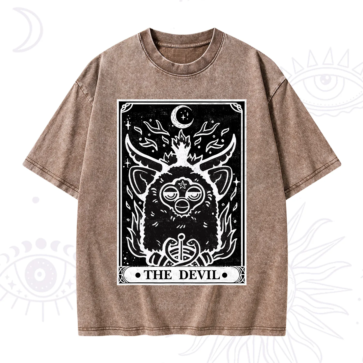 Purplehecate The Devil Tarot Washed T-Shirt