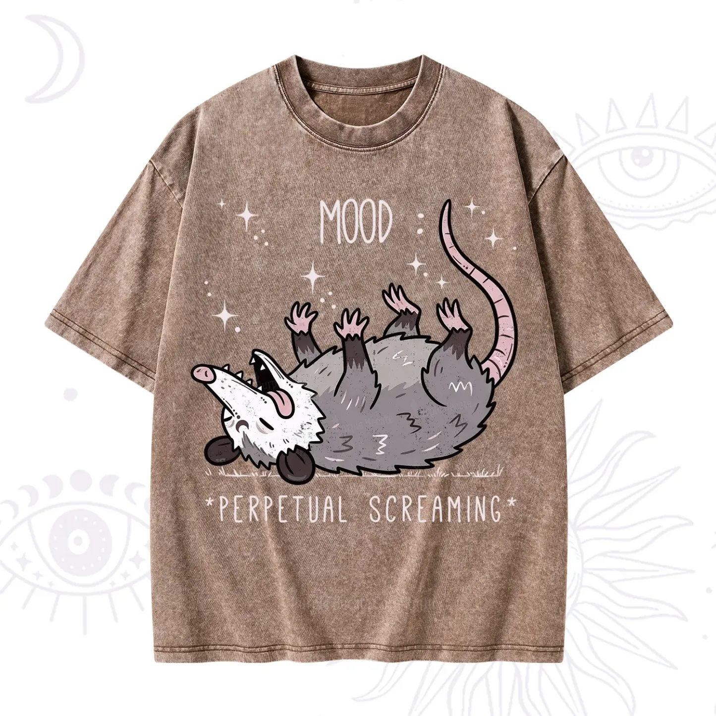 Purplehecate Mood Perpetual Screaming Opossum Washed T-Shirt