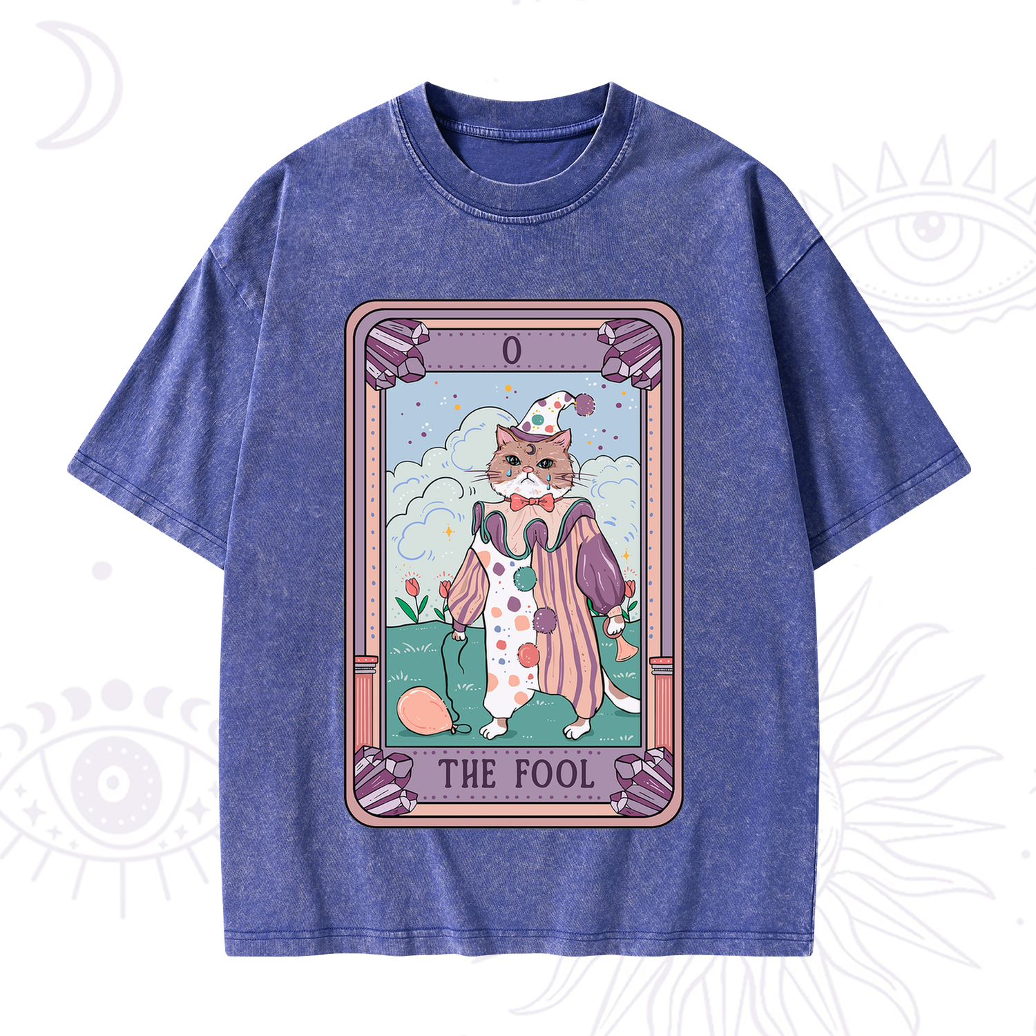 Purplehecate The Fool Tarot Card Washed T-Shirt