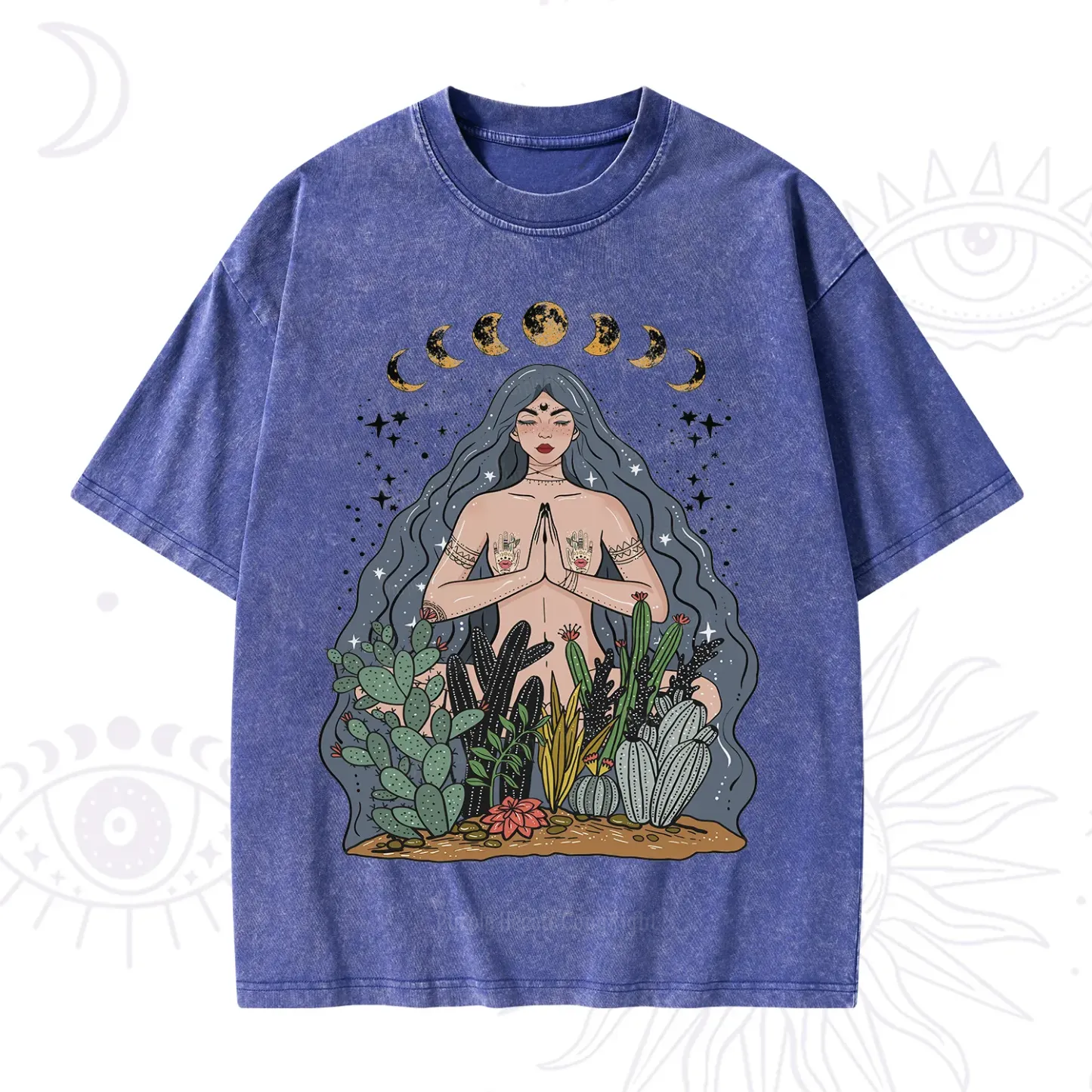 Purplehecate Goddess of Growth Washed T-Shirt