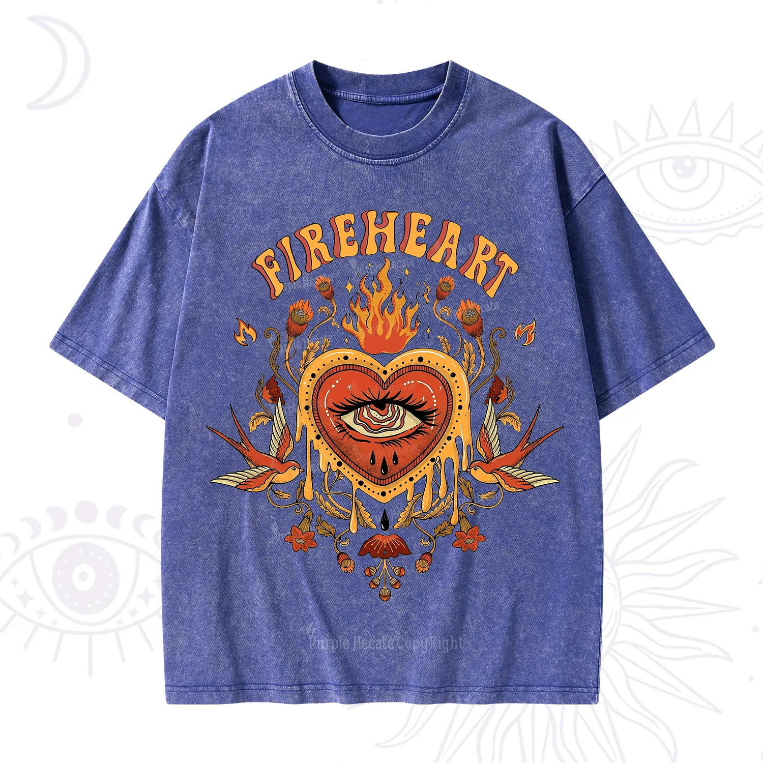 Purplehecate Fireheart Washed T-Shirt