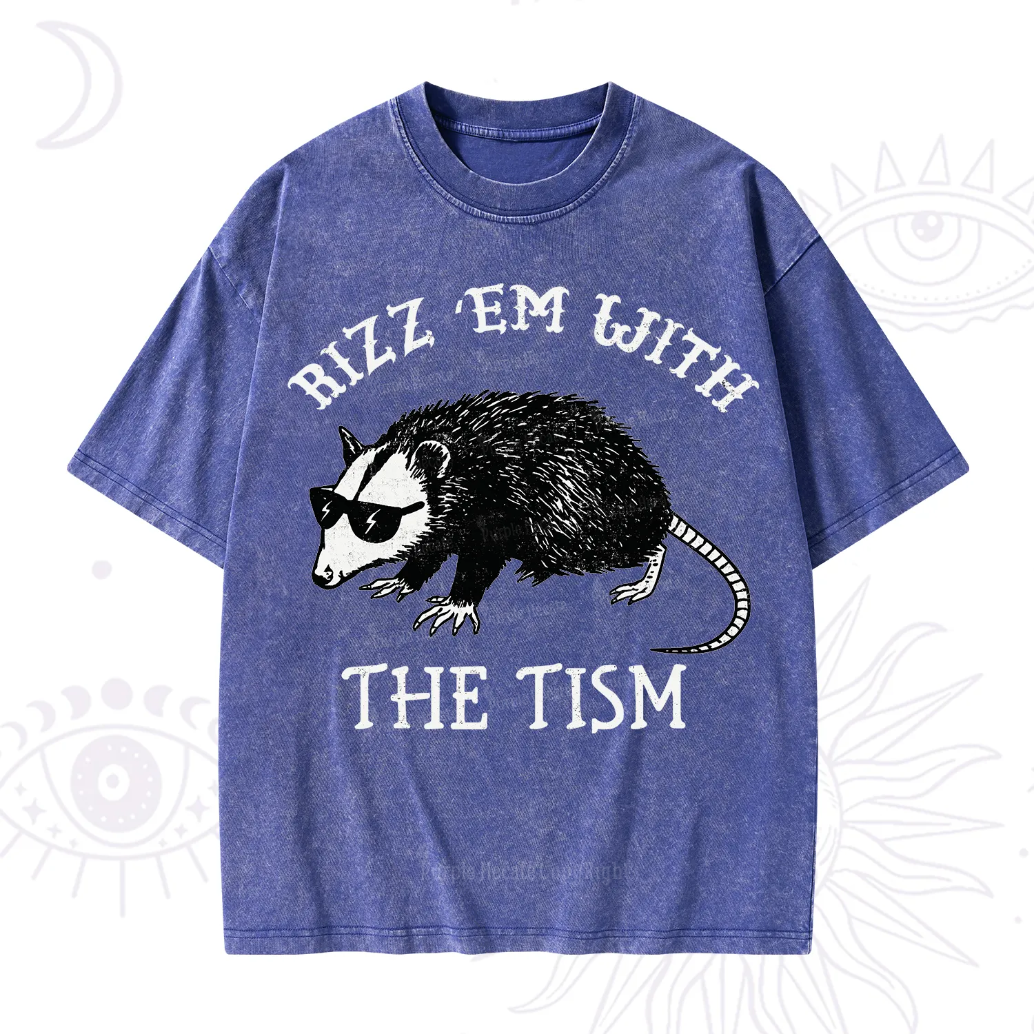 Purplehecate Rizz Em With The Tism Opossum Washed T-Shirt