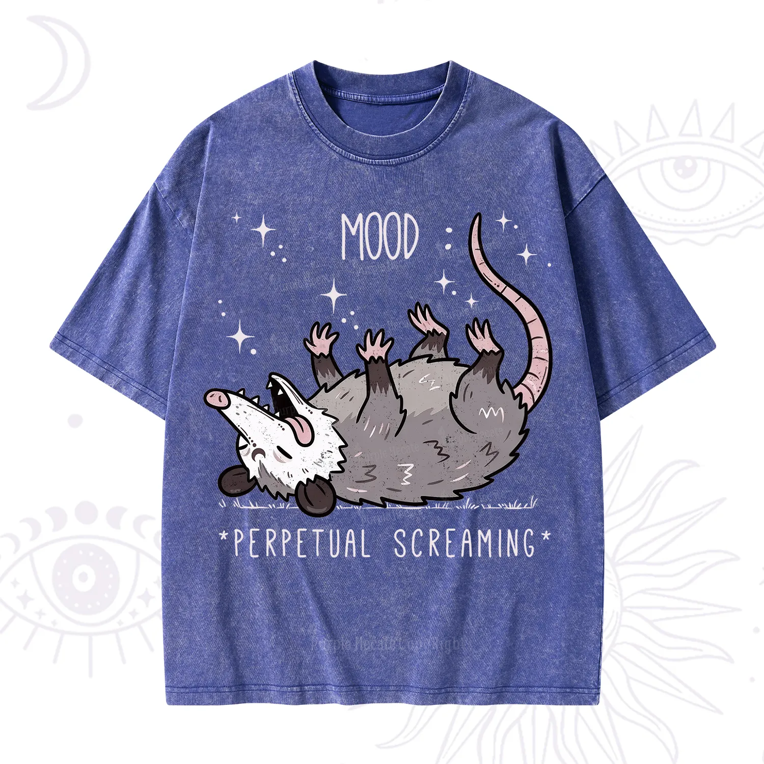 Purplehecate Mood Perpetual Screaming Opossum Washed T-Shirt