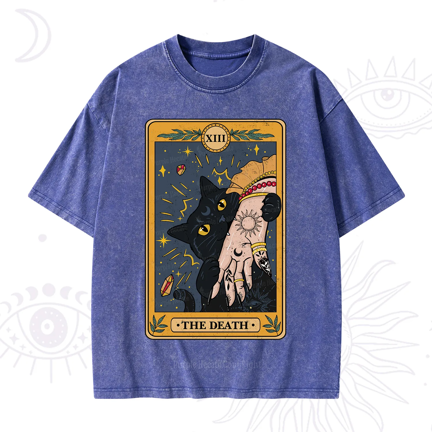 Purplehecate The Death Tarot Card Washed T-Shirt