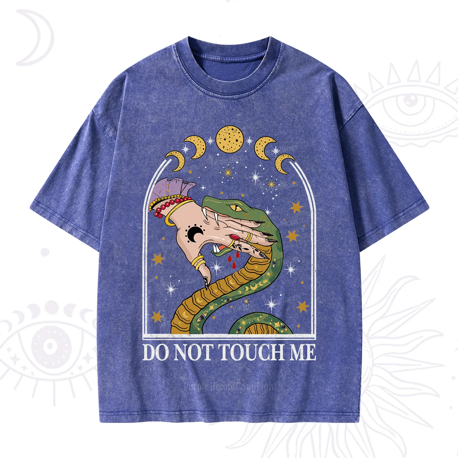 Purplehecate Do Not Touch Me Washed T-Shirt