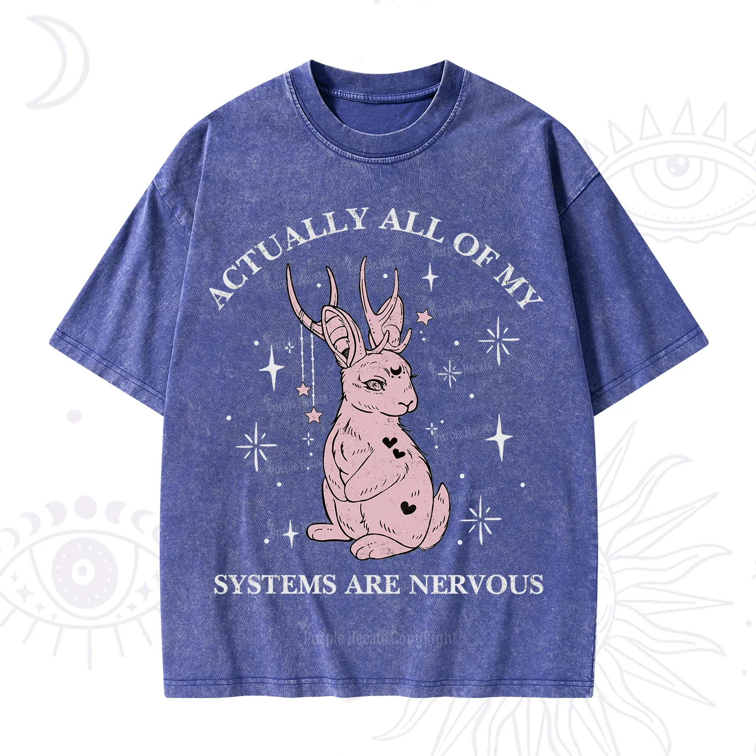 Purplehecate Actually All Of My Systems Are Nervous Washed T-Shirt