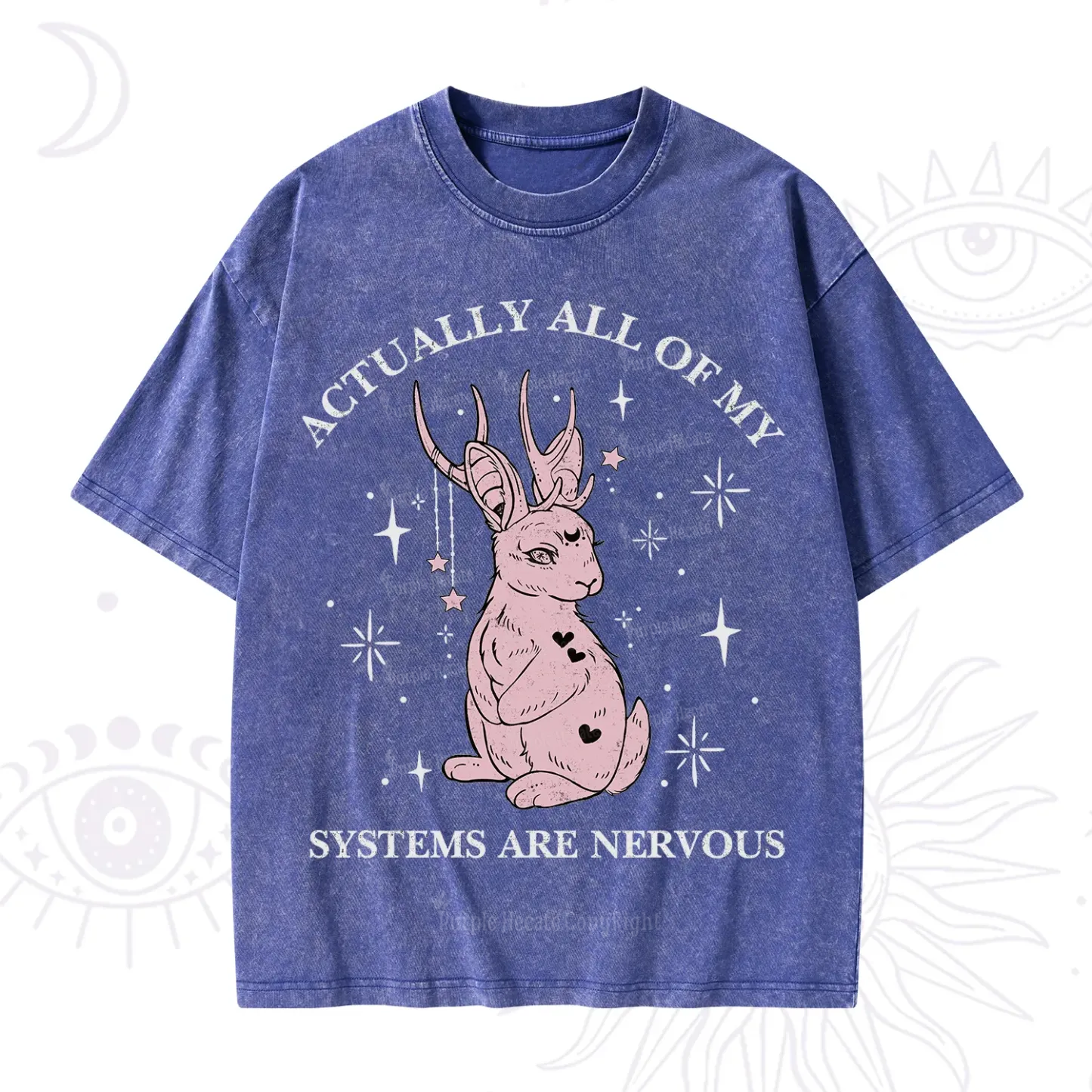 Purplehecate Actually All Of My Systems Are Nervous Washed T-Shirt