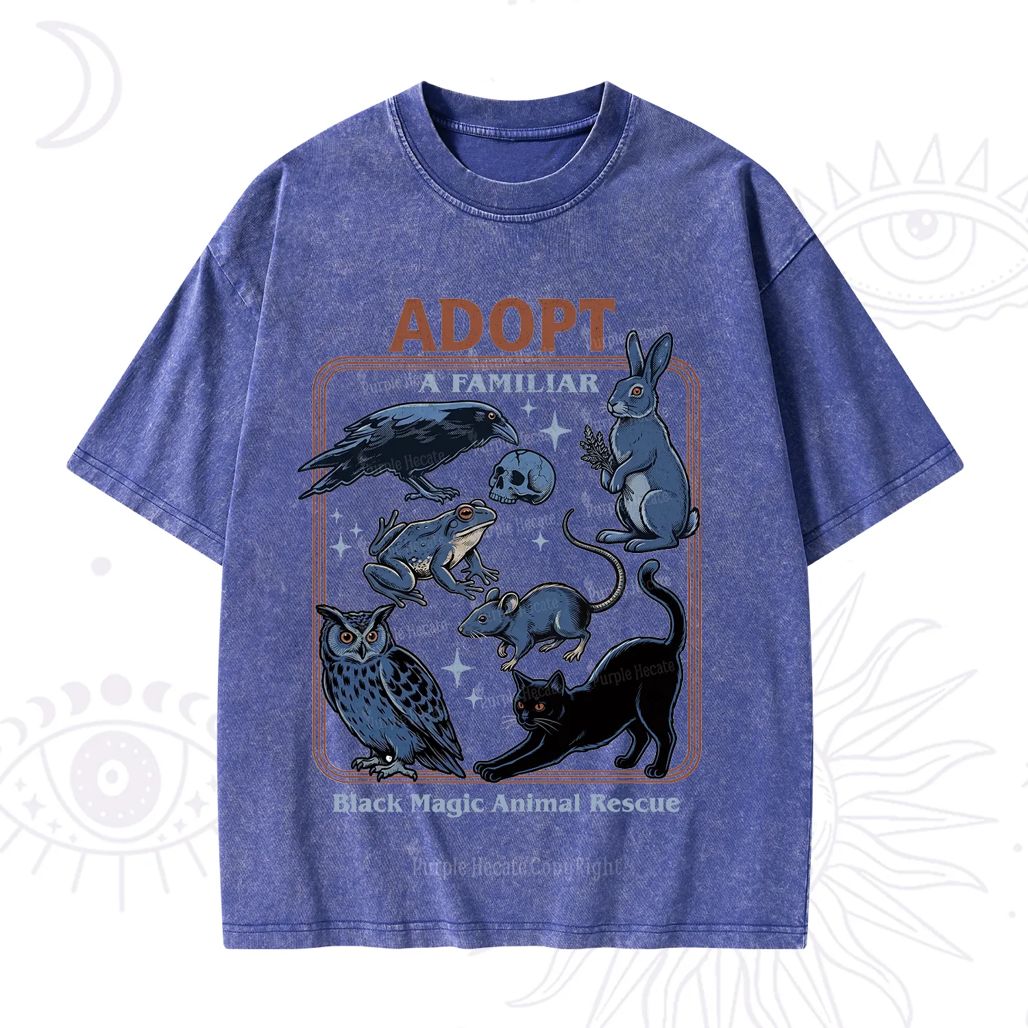 Purplehecate Adopt a Familiar Washed T-Shirt