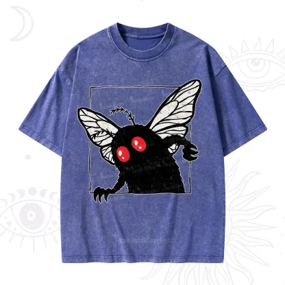 Purplehecate The Curious Mothman Washed T-Shirt