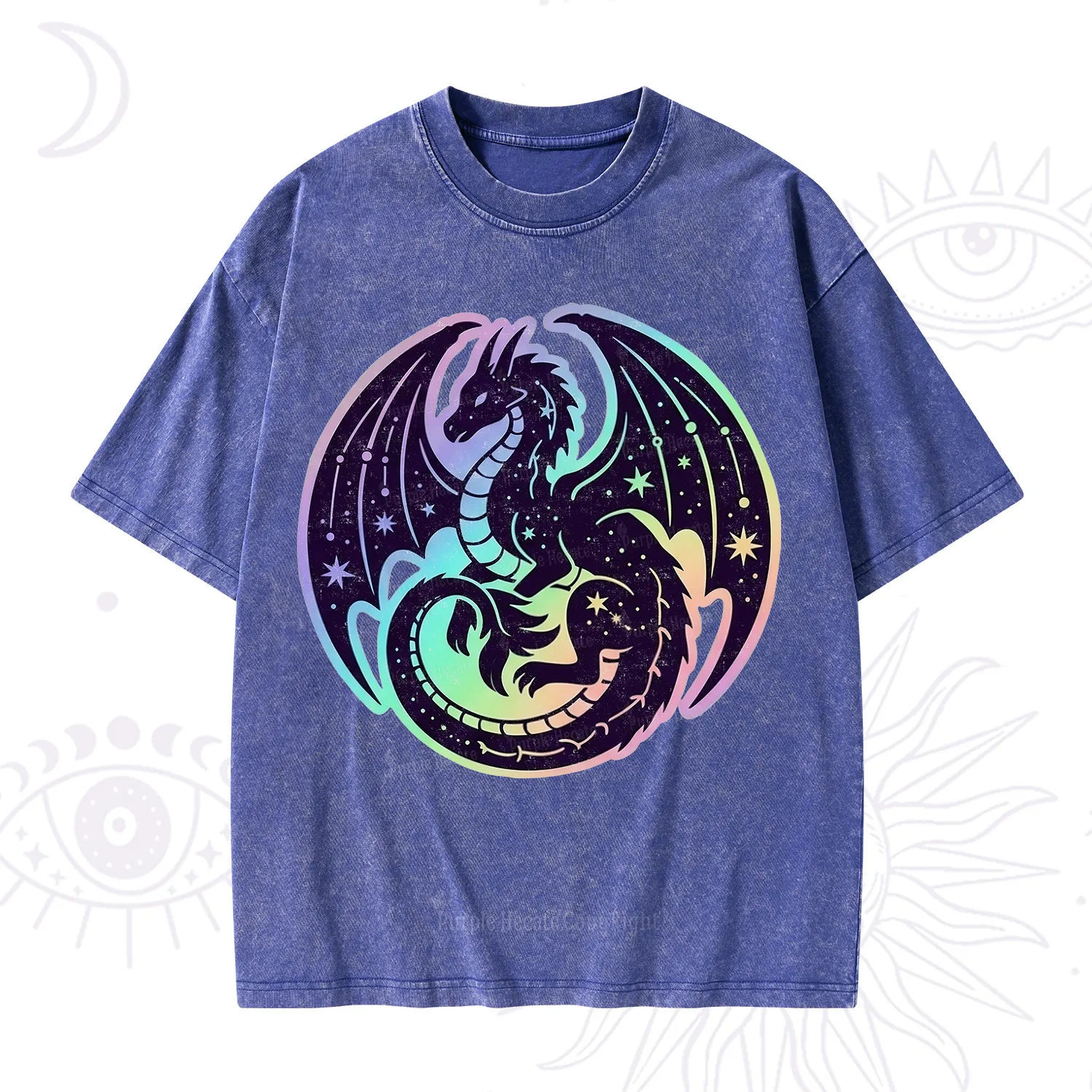 Purplehecate Cosmic Dragon Washed T-Shirt