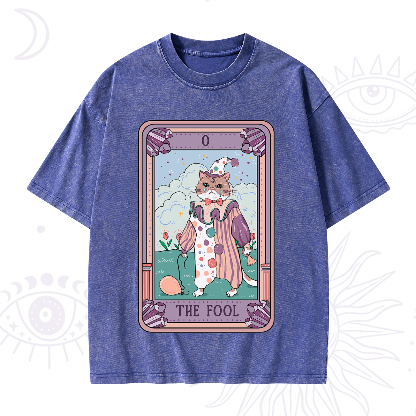 Purplehecate The Fool Tarot Card Washed T-Shirt