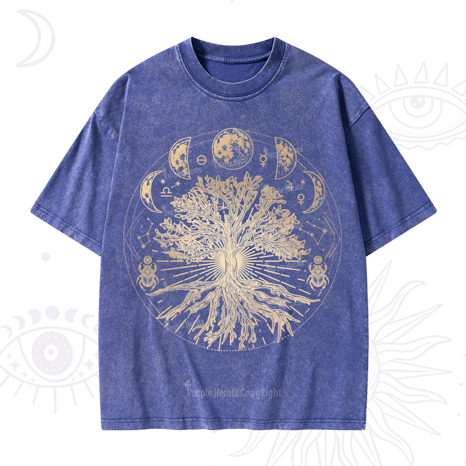 Purplehecate Tree Of Lif Washed T-Shirt