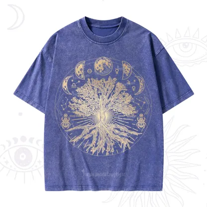Purplehecate Tree Of Lif Washed T-Shirt