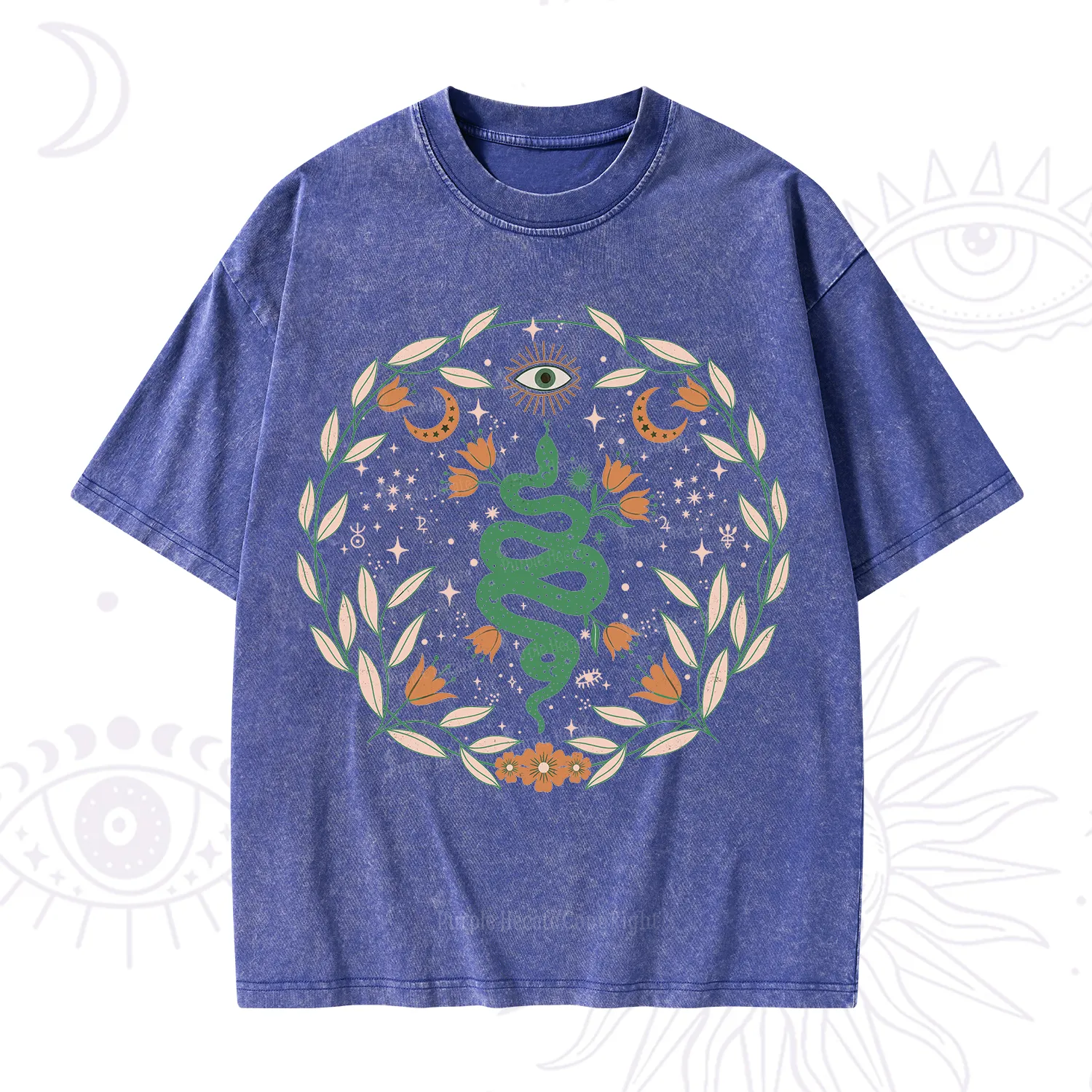 Purplehecate Mystic Serpent Washed T-Shirt