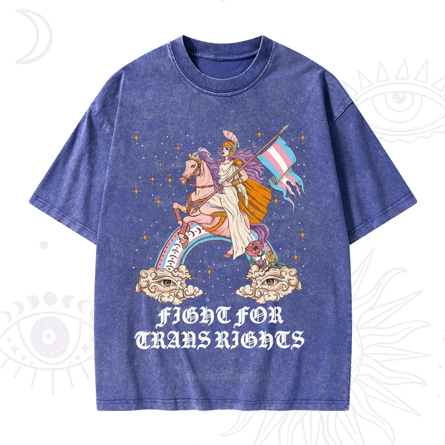Purplehecate Fight for Trans Rights Knight Washed T-Shirt