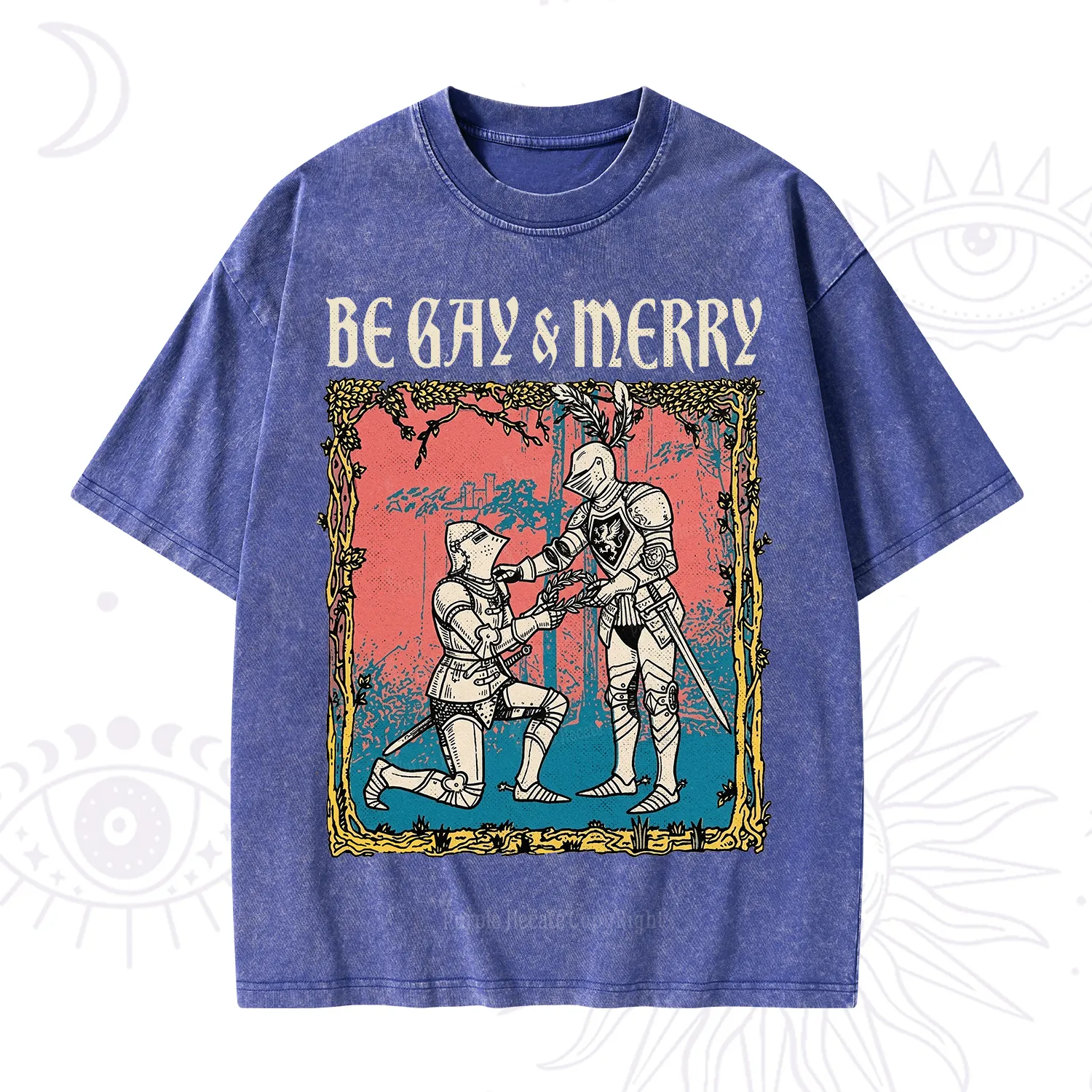 Purplehecate Be Gay & Merry Chivalry Pride Washed T-Shirt