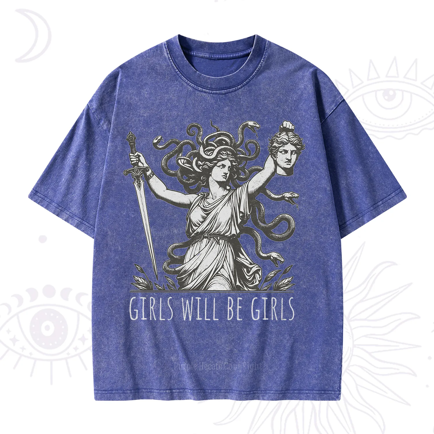 Purplehecate Girls Will Be Girls Medusa Washed T-Shirt