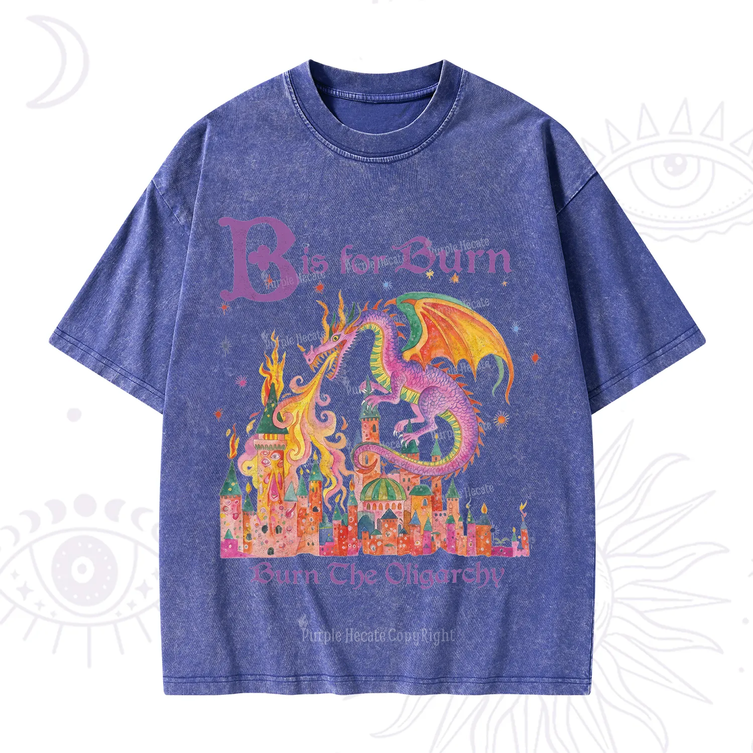 Purplehecate Burn The Oligarchy Washed T-Shirt
