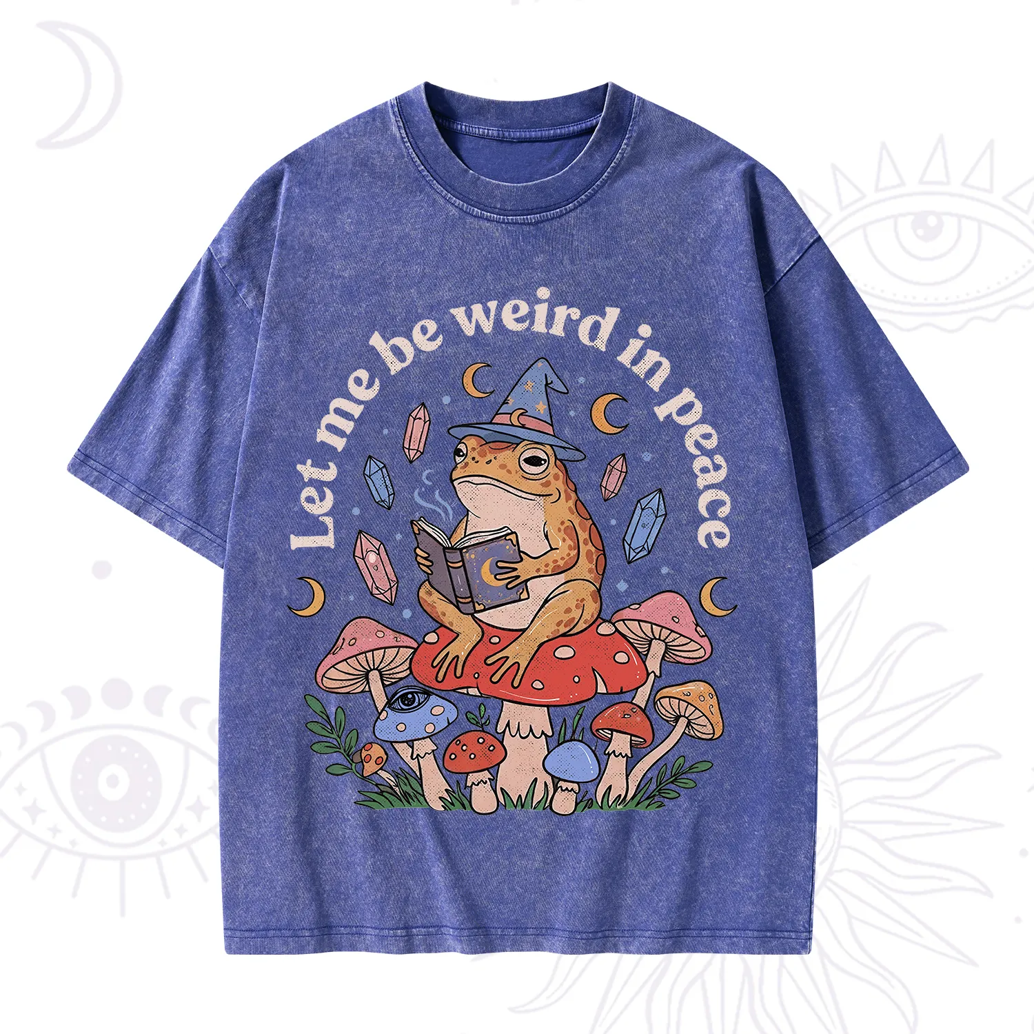 Purplehecate Let Me Be Weird in Peace Frog Washed T-Shirt