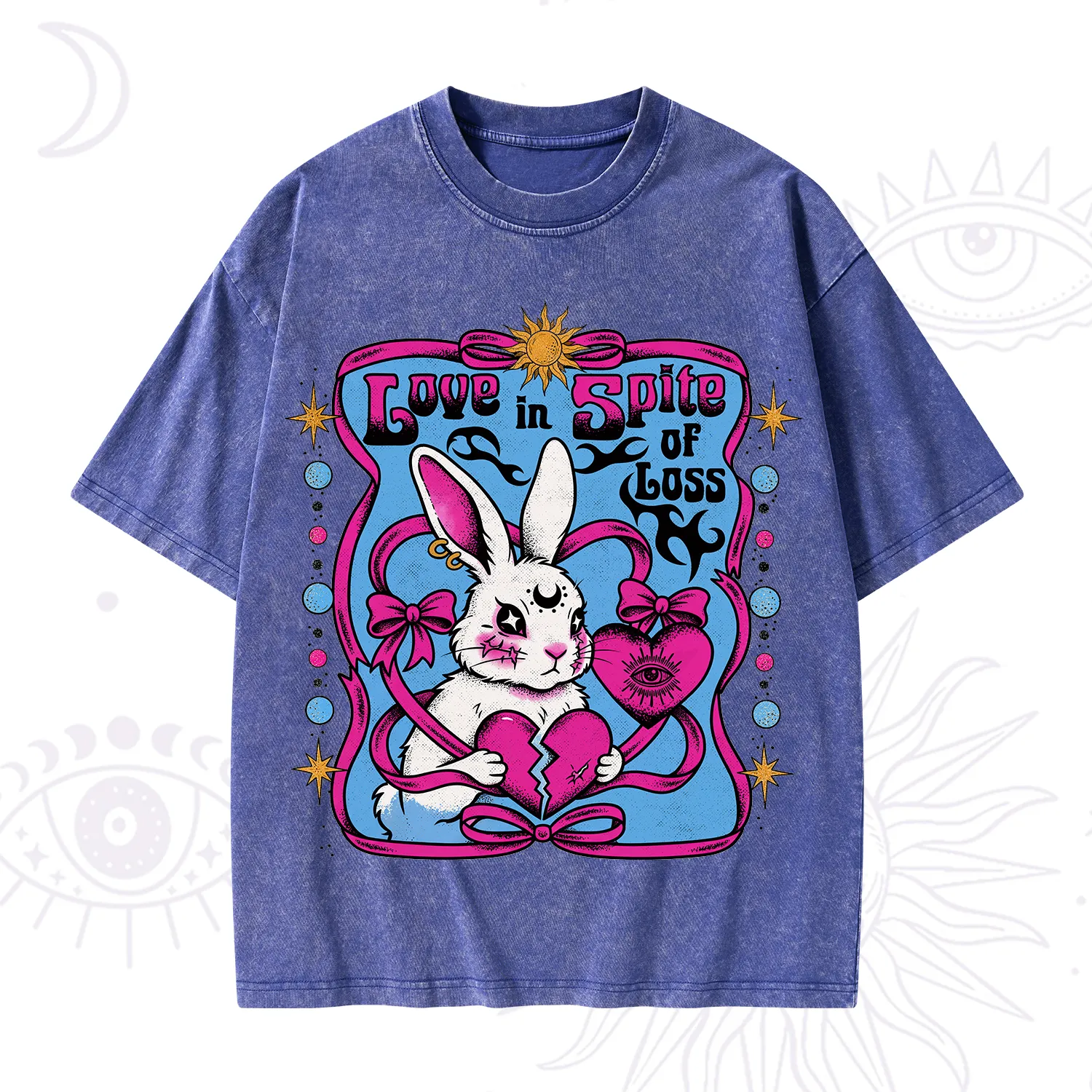 Purplehecate Love in Spite of Loss Bunny Washed T-Shirt