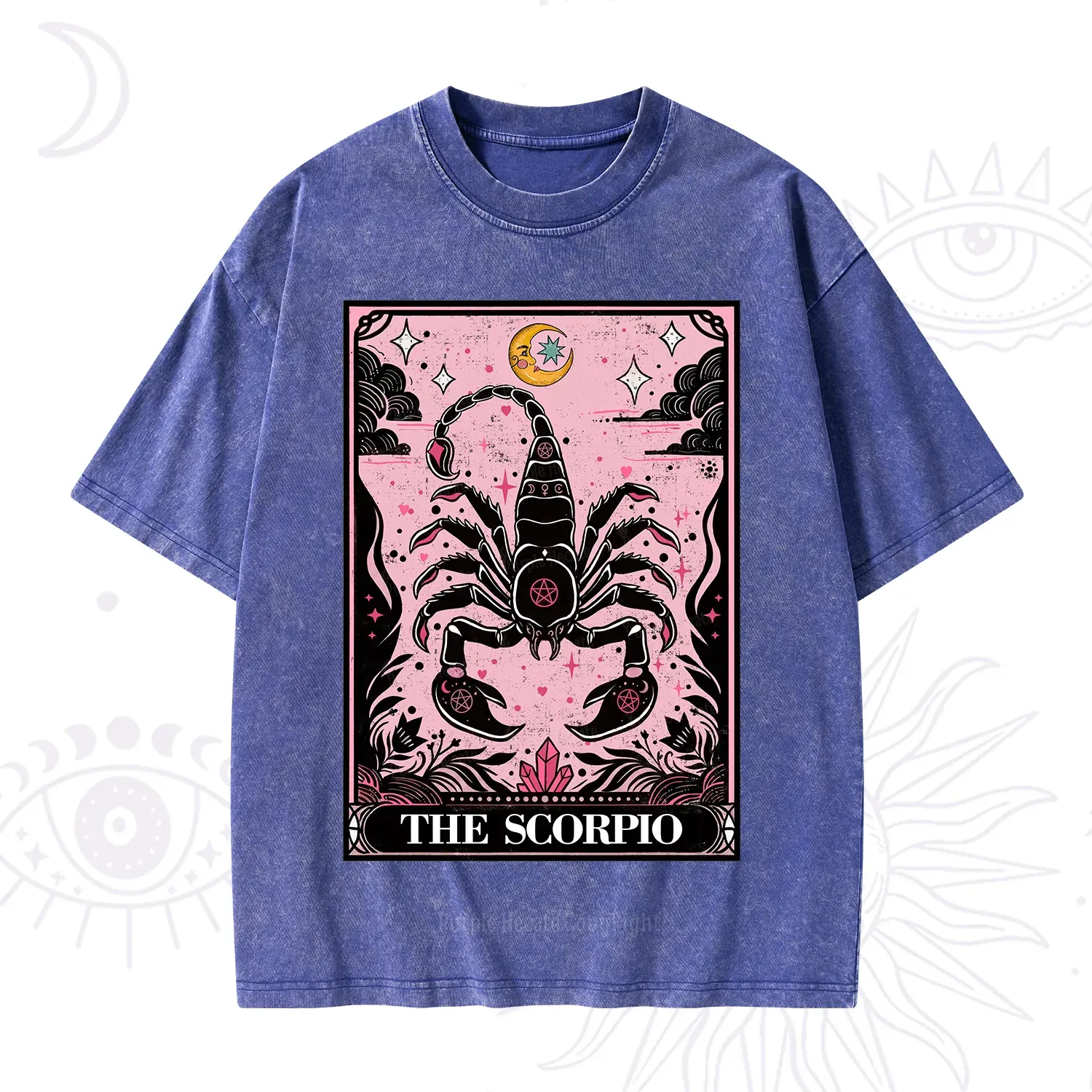Purplehecate The Scorpio Tarot Zodiac Washed T-Shirt
