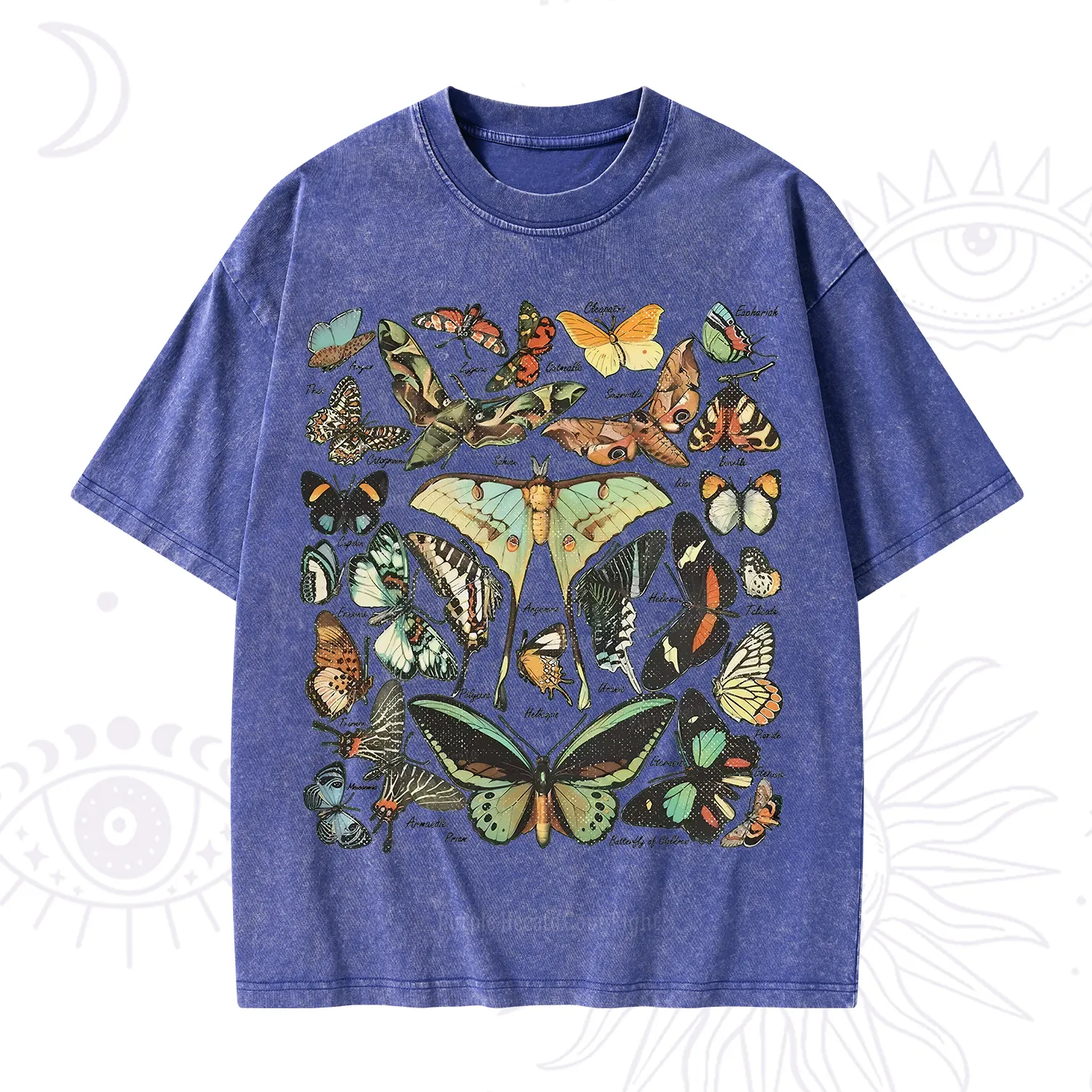 Purplehecate Vintage Butterfly & Moth Washed T-Shirt