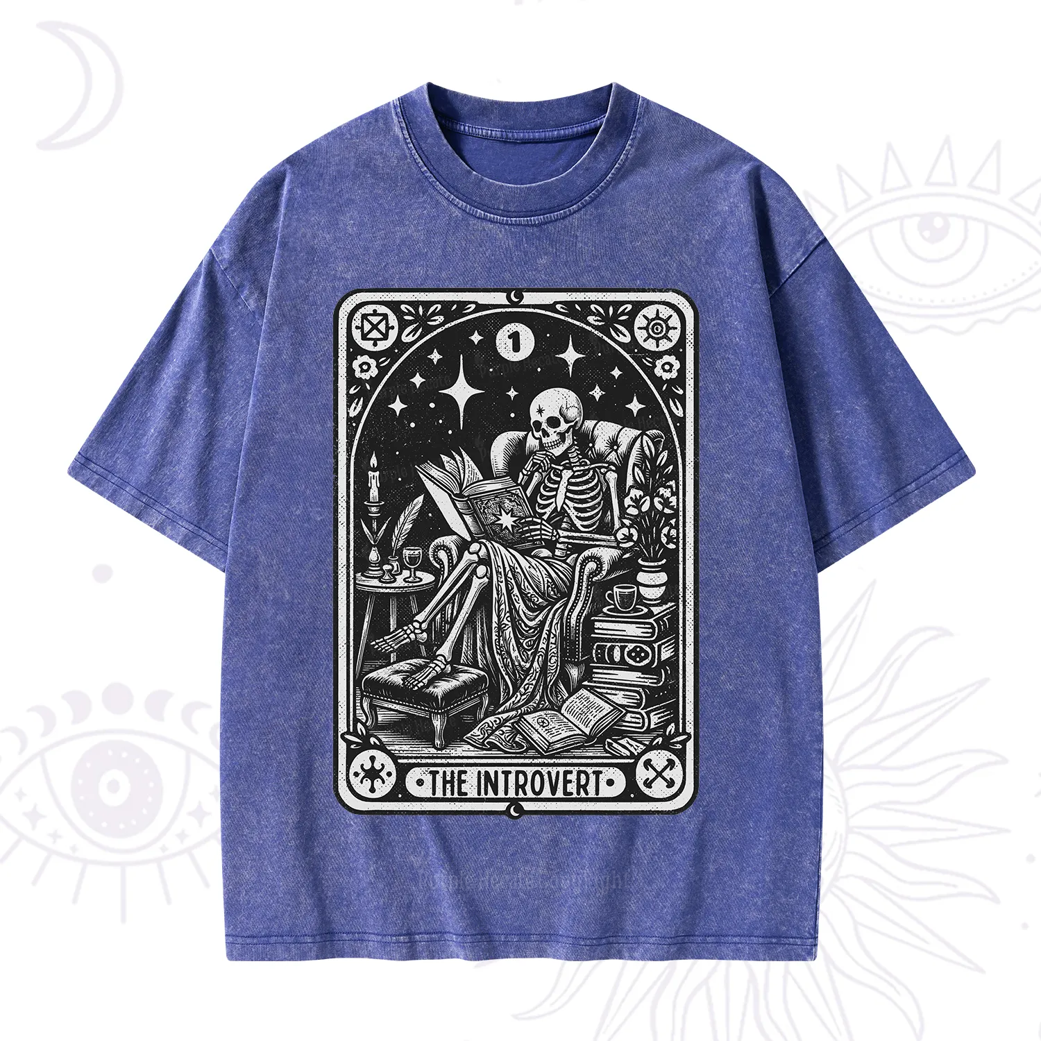 Purplehecate The Introvert Tarot Card Washed T-Shirt