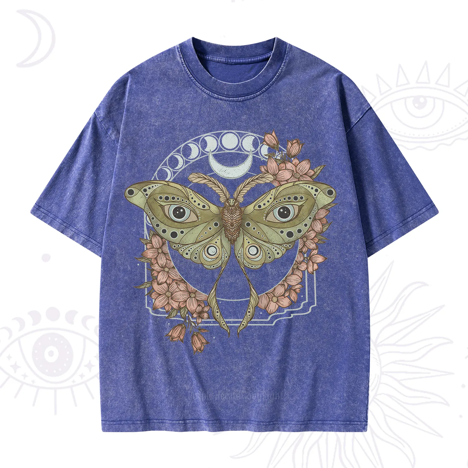 Purplehecate Luna Moth Washed T-Shirt