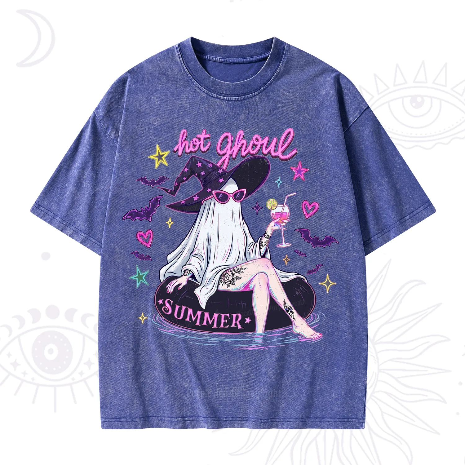 Purplehecate Hot Ghoul Summer Washed T-Shirt