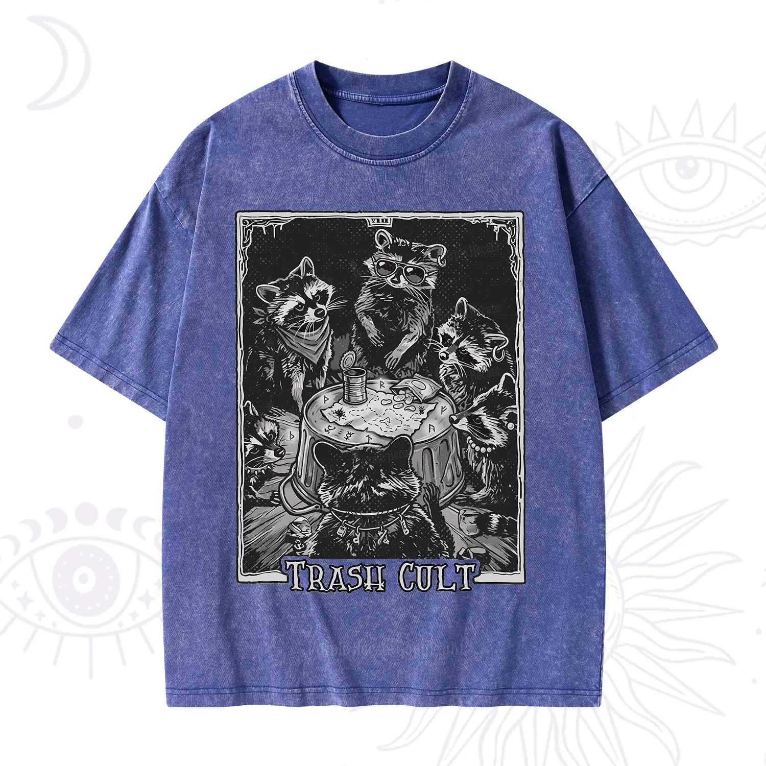Purplehecate Trash Cult Raccoon Washed T-Shirt